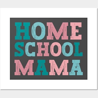 Homeschool Mama in Soft Colors Vintage Look Posters and Art